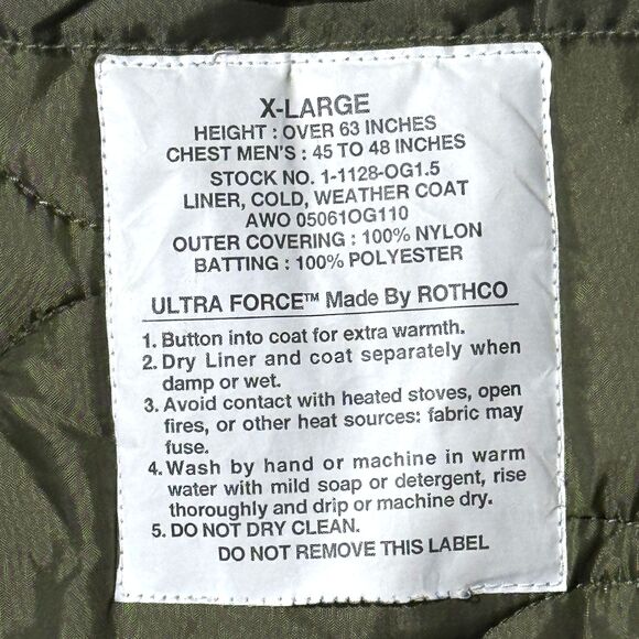 Alpha Industries M-65 Field Jacket XL Reg OG107 Green w/ Liner Vietnam USGI EUC - Picture 13 of 16